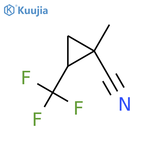 1-Methyl-2-(trifluoromethyl)cyclopropane-1-carbonitrile structure