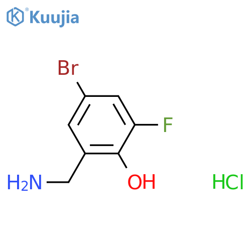 2-(aminomethyl)-4-bromo-6-fluorophenol hydrochloride structure
