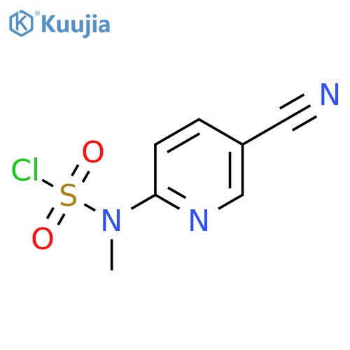 N-(5-cyanopyridin-2-yl)-N-methylsulfamoyl chloride structure