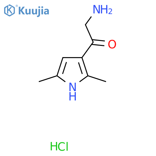 2-amino-1-(2,5-dimethyl-1H-pyrrol-3-yl)ethan-1-one hydrochloride structure