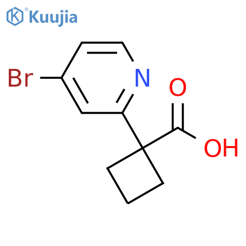 1-(4-bromopyridin-2-yl)cyclobutane-1-carboxylic acid structure