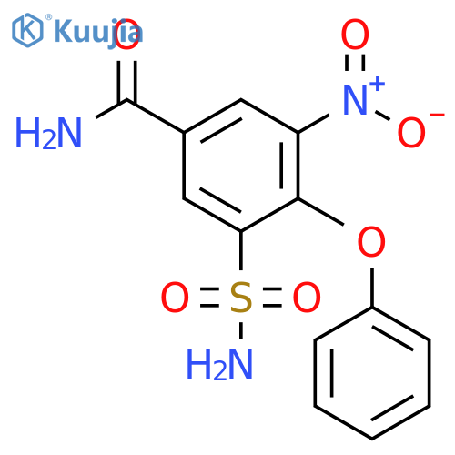 Benzamide, 3-(aminosulfonyl)-5-nitro-4-phenoxy- structure