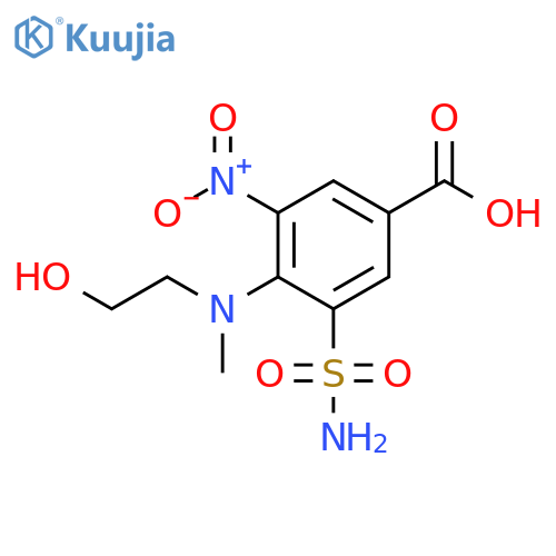 Benzoic acid, 3-(aminosulfonyl)-4-[(2-hydroxyethyl)methylamino]-5-nitro- structure