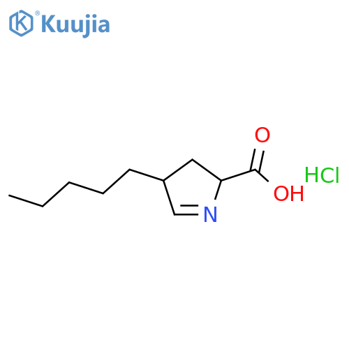2H-Pyrrole-2-carboxylicacid, 3,4-dihydro-4-pentyl-, hydrochloride (1:1) structure