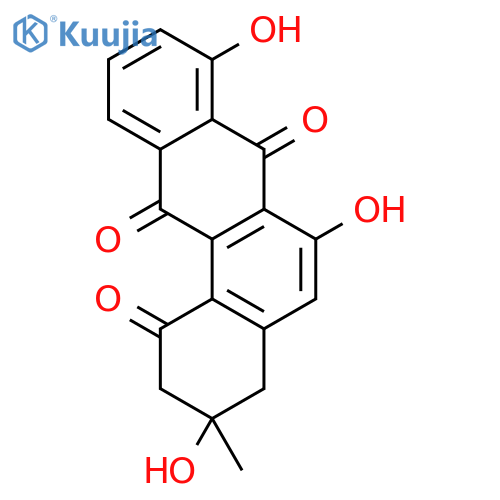 Benz[a]anthracene-1,7,12(2H)-trione,3,4-dihydro-3,6,8-trihydroxy-3-methyl-, (3R)- structure