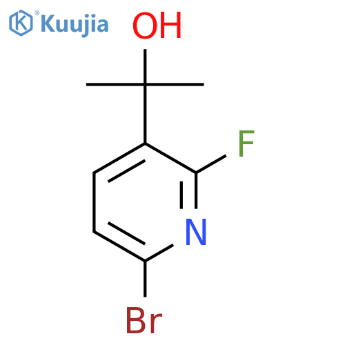 2-(6-Bromo-2-fluoropyridin-3-yl)propan-2-ol structure