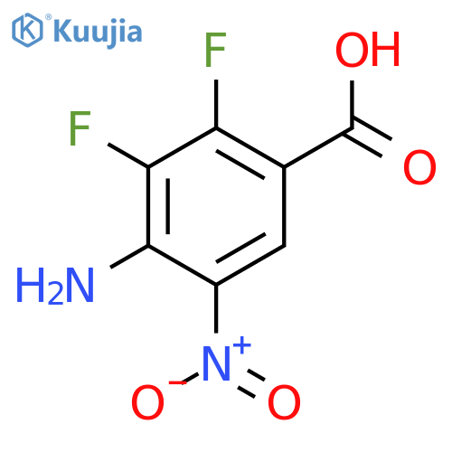 4-Amino-2,3-difluoro-5-nitrobenzoic acid structure