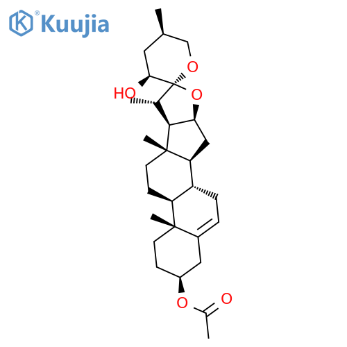 Spirost-5-ene-3,23-diol, 3-acetate, (3b,23S,25R)- structure