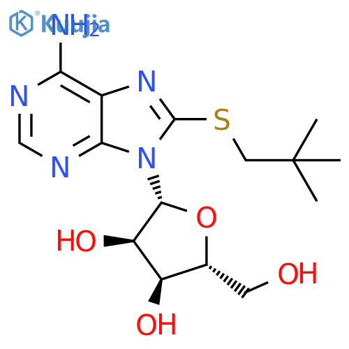 Adenosine, 8-[(2,2-dimethylpropyl)thio]- structure