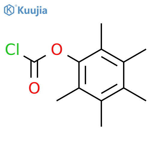 Carbonochloridic acid, pentamethylphenyl ester structure