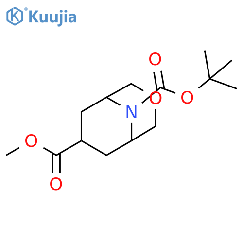 O9-tert-butyl O7-methyl endo-3-oxa-9-azabicyclo[3.3.1]nonane-7,9-dicarboxylate structure