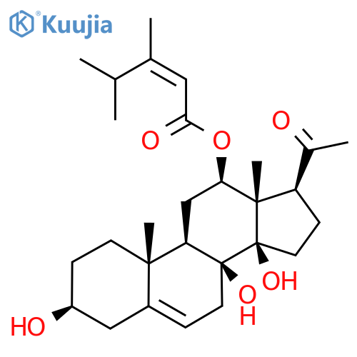 12β-[[(Z)-3,4-Dimethyl-1-oxo-2-pentenyl]oxy]-3β,8,14β-trihydroxypregn-5-en-20-one structure