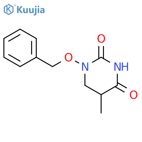 2,4(1H,3H)-Pyrimidinedione,dihydro-5-methyl-1-(phenylmethoxy)- structure