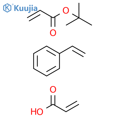 2-Propenoic acid, polymer with 1,1-dimethylethyl 2-propenoate and ethenylbenzene structure