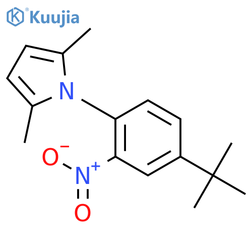 1H-Pyrrole, 1-[4-(1,1-dimethylethyl)-2-nitrophenyl]-2,5-dimethyl- structure