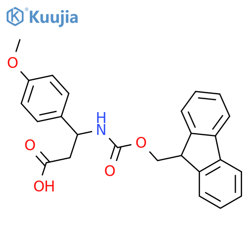 3-({(9H-fluoren-9-yl)methoxycarbonyl}amino)-3-(4-methoxyphenyl)propanoic acid structure