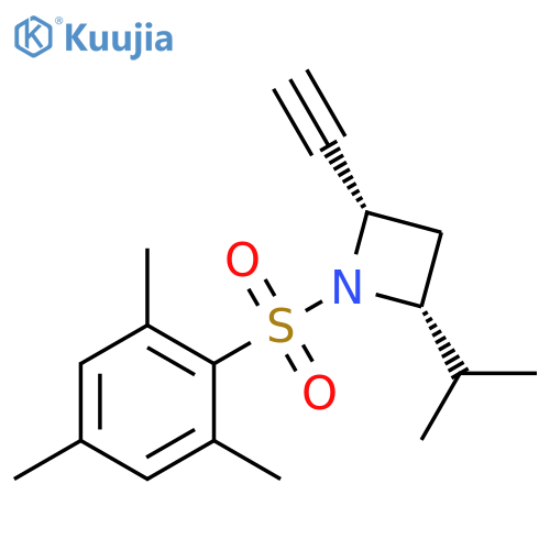 Azetidine, 2-ethynyl-4-(1-methylethyl)-1-[(2,4,6-trimethylphenyl)sulfonyl]-,(2S,4R)- structure