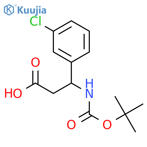 3-Tert-butoxycarbonylamino-3-(3-chlorophenyl)propionic acid structure
