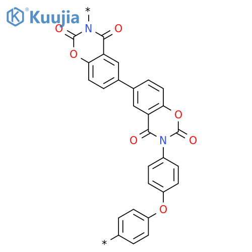 Poly[(2,2',4,4'-tetraoxo[6,6'-bi-2H-1,3-benzoxazine]-3,3'(4H,4'H)-diyl)-1,4-phenyleneoxy-1,4-phenylene] structure