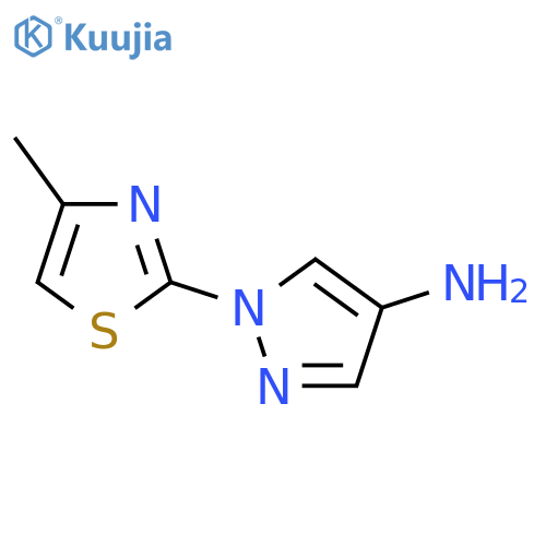 1H-Pyrazol-4-amine,1-(4-methyl-2-thiazolyl)- structure