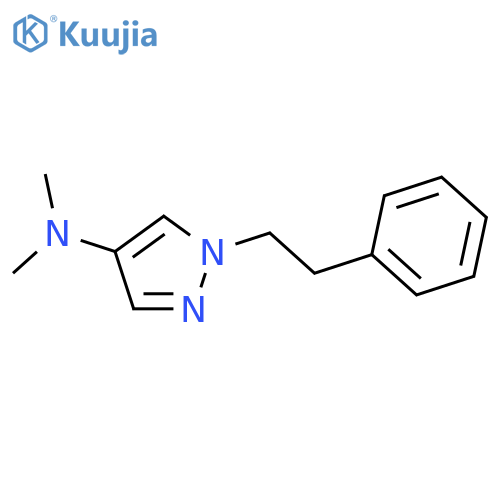 1H-Pyrazol-4-amine,N,N-dimethyl-1-(2-phenylethyl)- structure