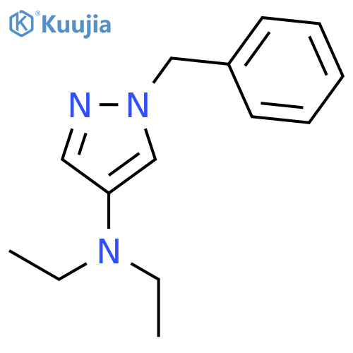 1H-Pyrazol-4-amine,N,N-diethyl-1-(phenylmethyl)- structure