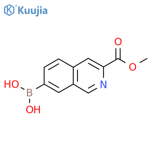 (3-(Methoxycarbonyl)isoquinolin-7-yl)boronic acid structure