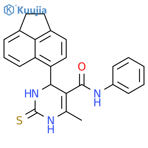 5-Pyrimidinecarboxamide,4-(1,2-dihydro-5-acenaphthylenyl)-1,2,3,4-tetrahydro-6-methyl-N-phenyl-2-thioxo- structure