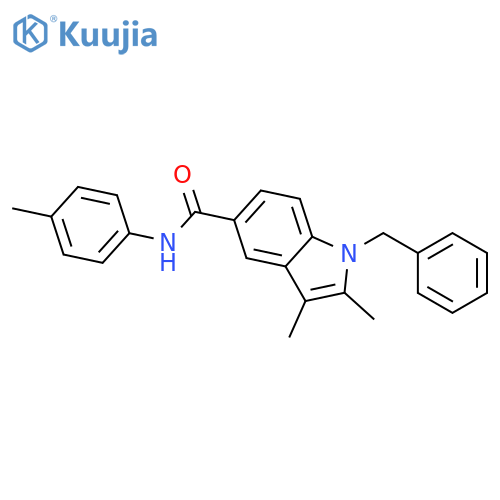 1H-Indole-5-carboxamide,2,3-dimethyl-N-(4-methylphenyl)-1-(phenylmethyl)- structure