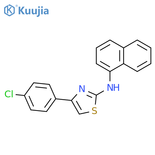 2-Thiazolamine, 4-(4-chlorophenyl)-N-1-naphthalenyl- structure