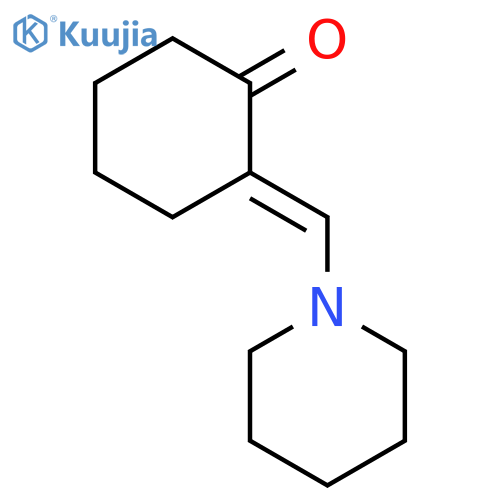 Cyclohexanone, 2-(1-piperidinylmethylene)-, (E)- structure