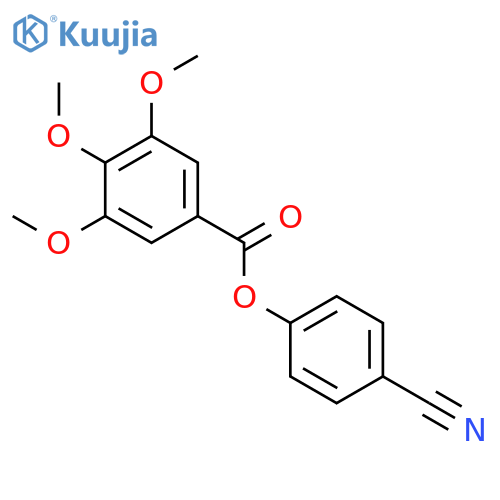 Benzoic acid, 3,4,5-trimethoxy-, 4-cyanophenyl ester structure