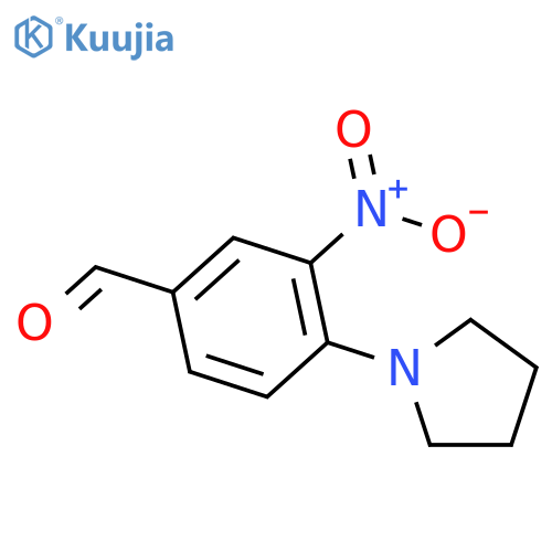 3-nitro-4-(pyrrolidin-1-yl)benzaldehyde structure