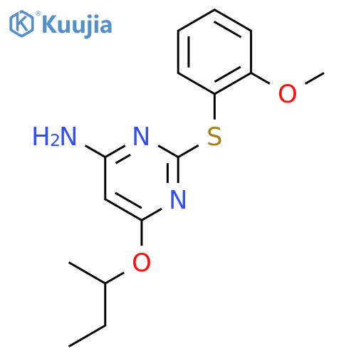 4-Pyrimidinamine,2-[(2-methoxyphenyl)thio]-6-(1-methylpropoxy)- structure