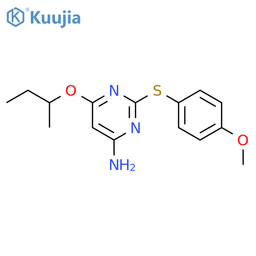 4-Pyrimidinamine,2-[(4-methoxyphenyl)thio]-6-(1-methylpropoxy)- structure