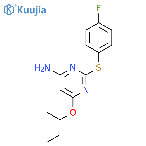4-Pyrimidinamine,2-[(4-fluorophenyl)thio]-6-(1-methylpropoxy)- structure