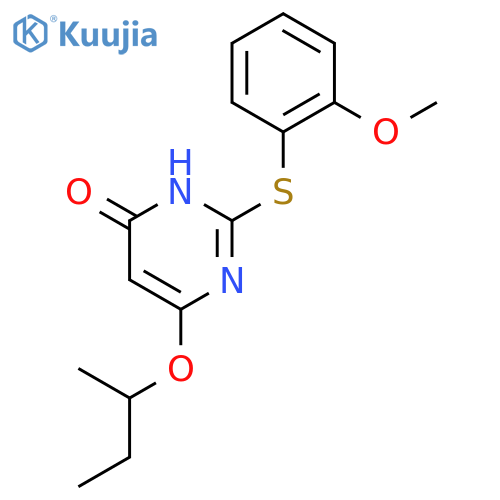 4(3H)-Pyrimidinone,2-[(2-methoxyphenyl)thio]-6-(1-methylpropoxy)- structure