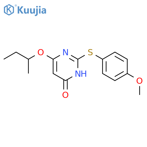 4(3H)-Pyrimidinone,2-[(4-methoxyphenyl)thio]-6-(1-methylpropoxy)- structure