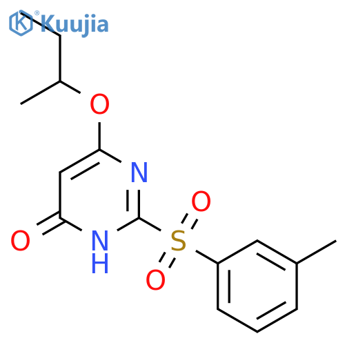4(3H)-Pyrimidinone,2-[(3-methylphenyl)sulfonyl]-6-(1-methylpropoxy)- structure
