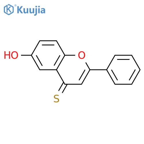 4H-1-BENZOPYRAN-4-THIONE, 6-HYDROXY-2-PHENYL- structure