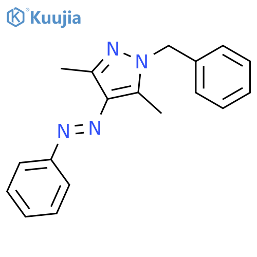 1H-Pyrazole, 3,5-dimethyl-4-(phenylazo)-1-(phenylmethyl)- structure