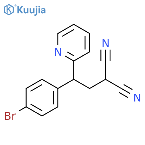 2-[2-(4-Bromophenyl)-2-(2-pyridinyl)ethyl]propanedinitrile structure