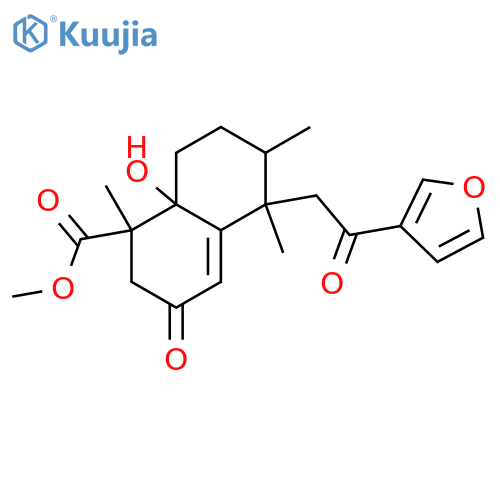 Methyl 5-[2-(furan-3-yl)-2-oxoethyl]-8a-hydroxy-1,5,6-trimethyl-3-oxo-2,6,7,8-tetrahydronaphthalene-1-carboxylate structure