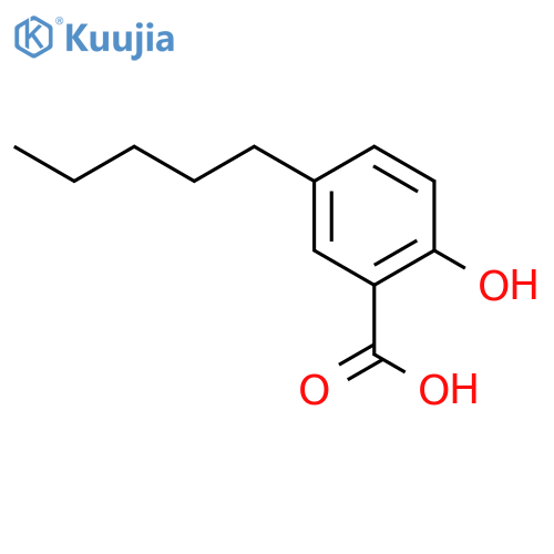 2-Hydroxy-5-pentylbenzoic acid structure