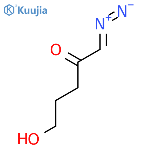 1-diazo-5-hydroxypentan-2-one structure