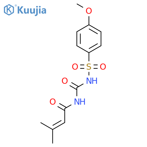 2-Butenamide,N-[[[(4-methoxyphenyl)sulfonyl]amino]carbonyl]-3-methyl- structure
