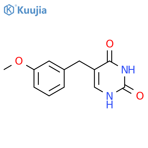 2,4(1H,3H)-Pyrimidinedione,5-[(3-methoxyphenyl)methyl]- structure