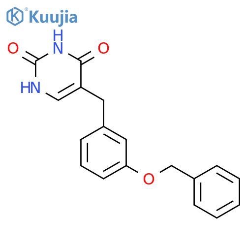 2,4(1H,3H)-Pyrimidinedione,5-[[3-(phenylmethoxy)phenyl]methyl]- structure