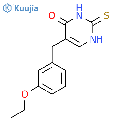 4(1H)-Pyrimidinone,5-[(3-ethoxyphenyl)methyl]-2,3-dihydro-2-thioxo- structure
