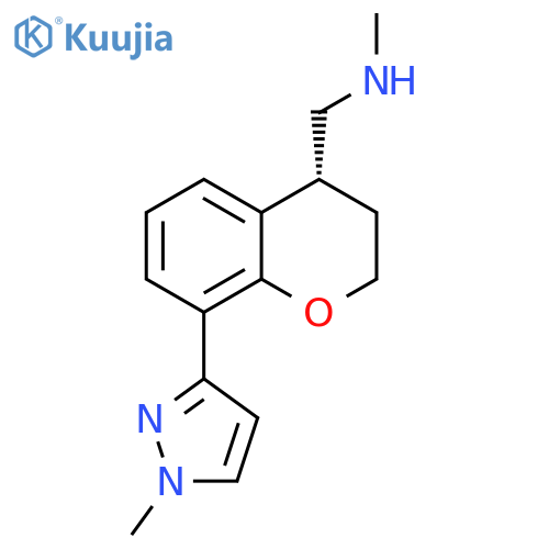 (R)-N-methyl-1-(8-(1-methyl-1H-pyrazol-3-yl)chroman-4-yl)methanamine structure